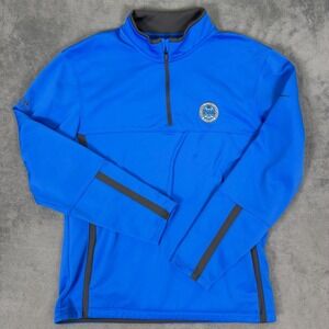 Nike Sweater Mens Medium Blue Therma Fit 1/4 Zip Pullover Standard Fit PGA Logo